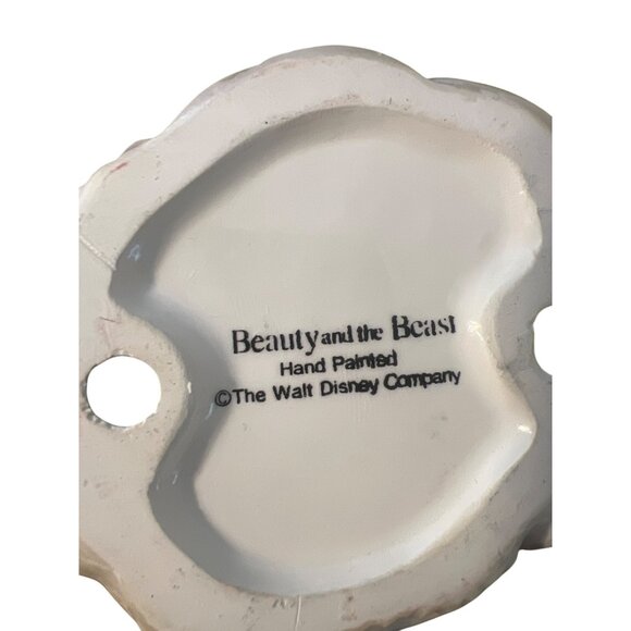 Vintage Schmid Disney Beauty Beast Belle Music Box Figure Hand Painted Estate 4" - Picture 4 of 6